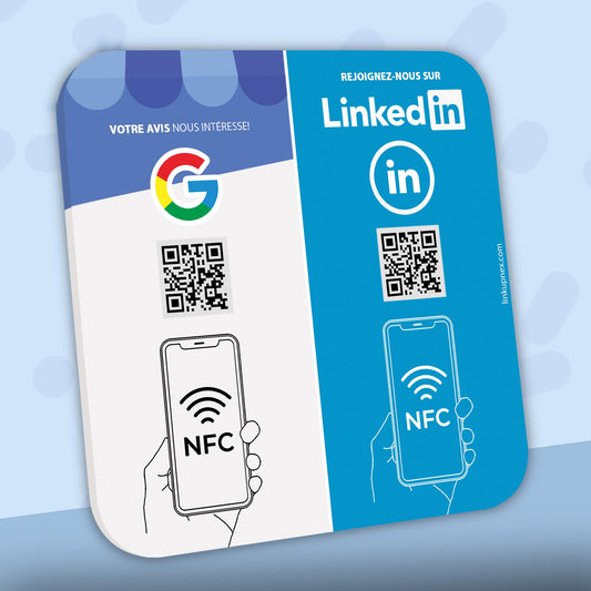 Plaque NFC Linkedin/Google