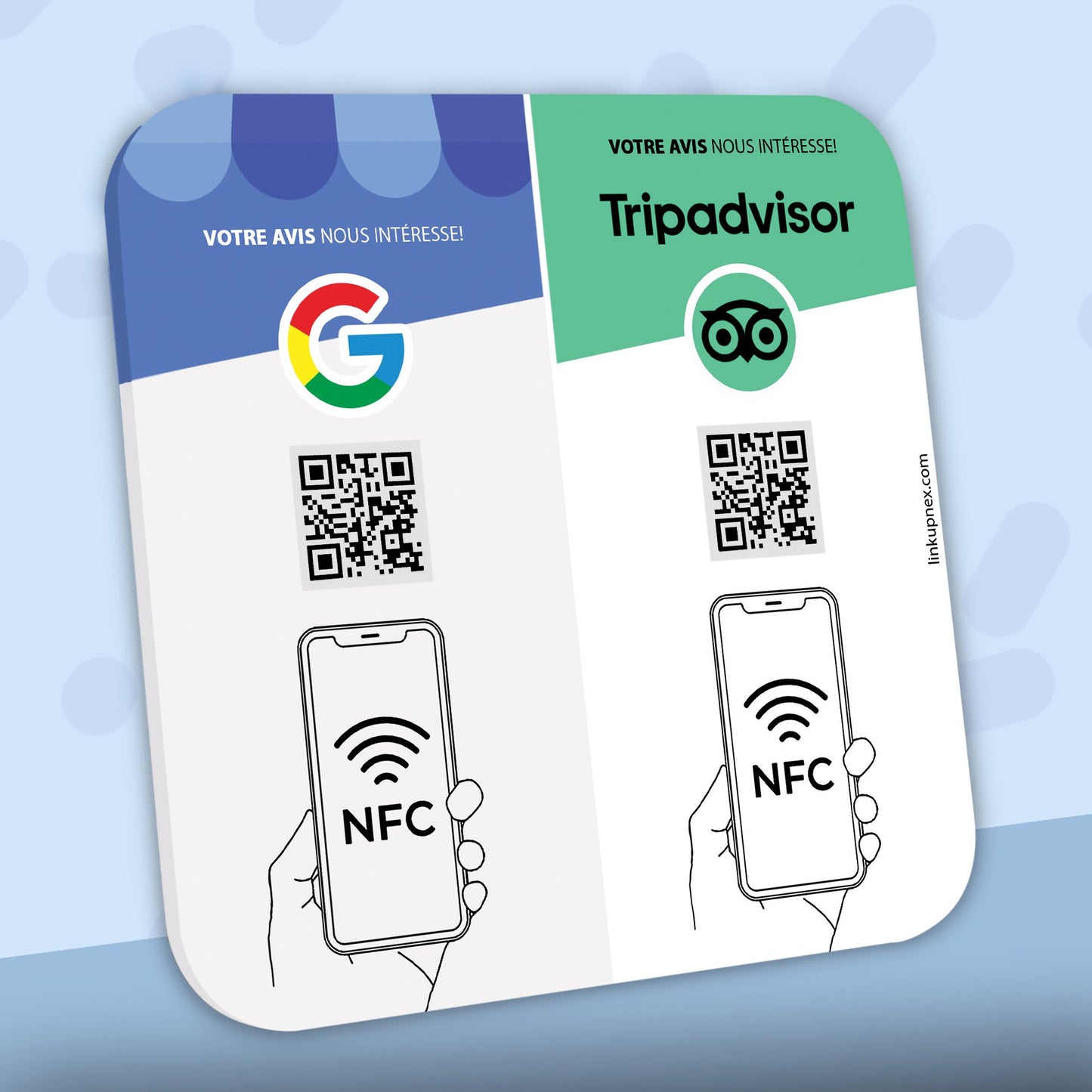 Plaque NFC Google/Tripadvisor