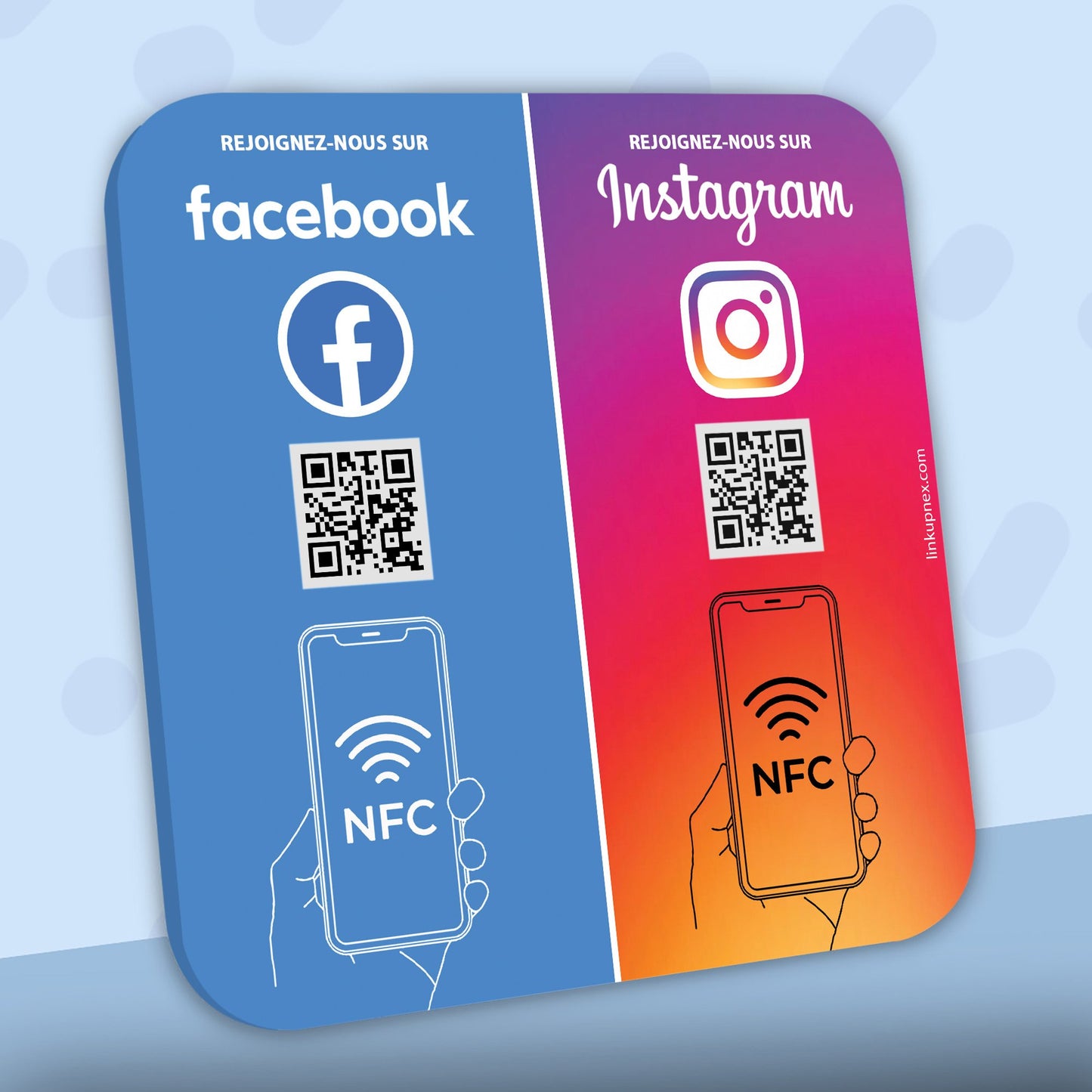 Plaque NFC Instagram/Facebook